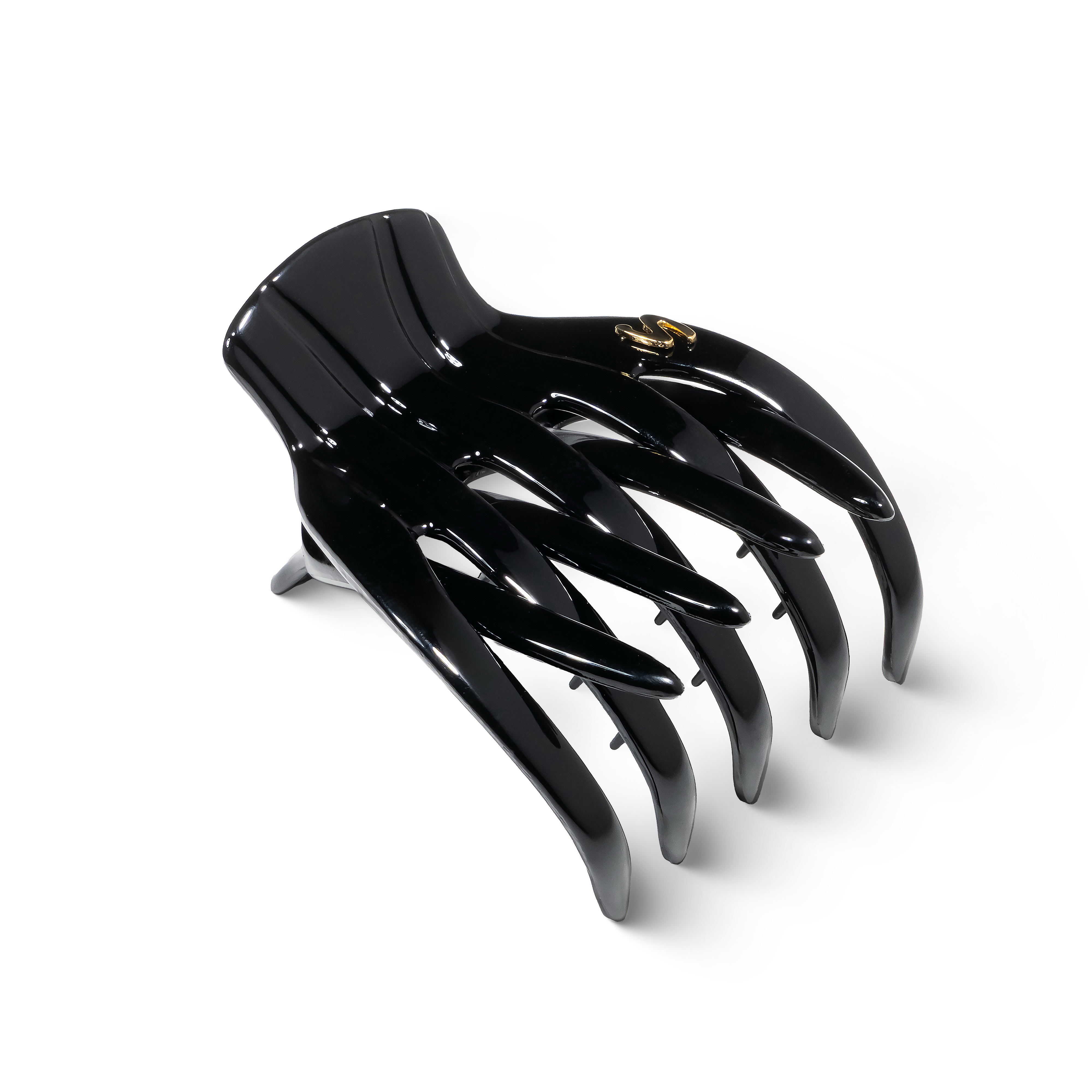 Marina Medium Claw Clip – Glossy Black