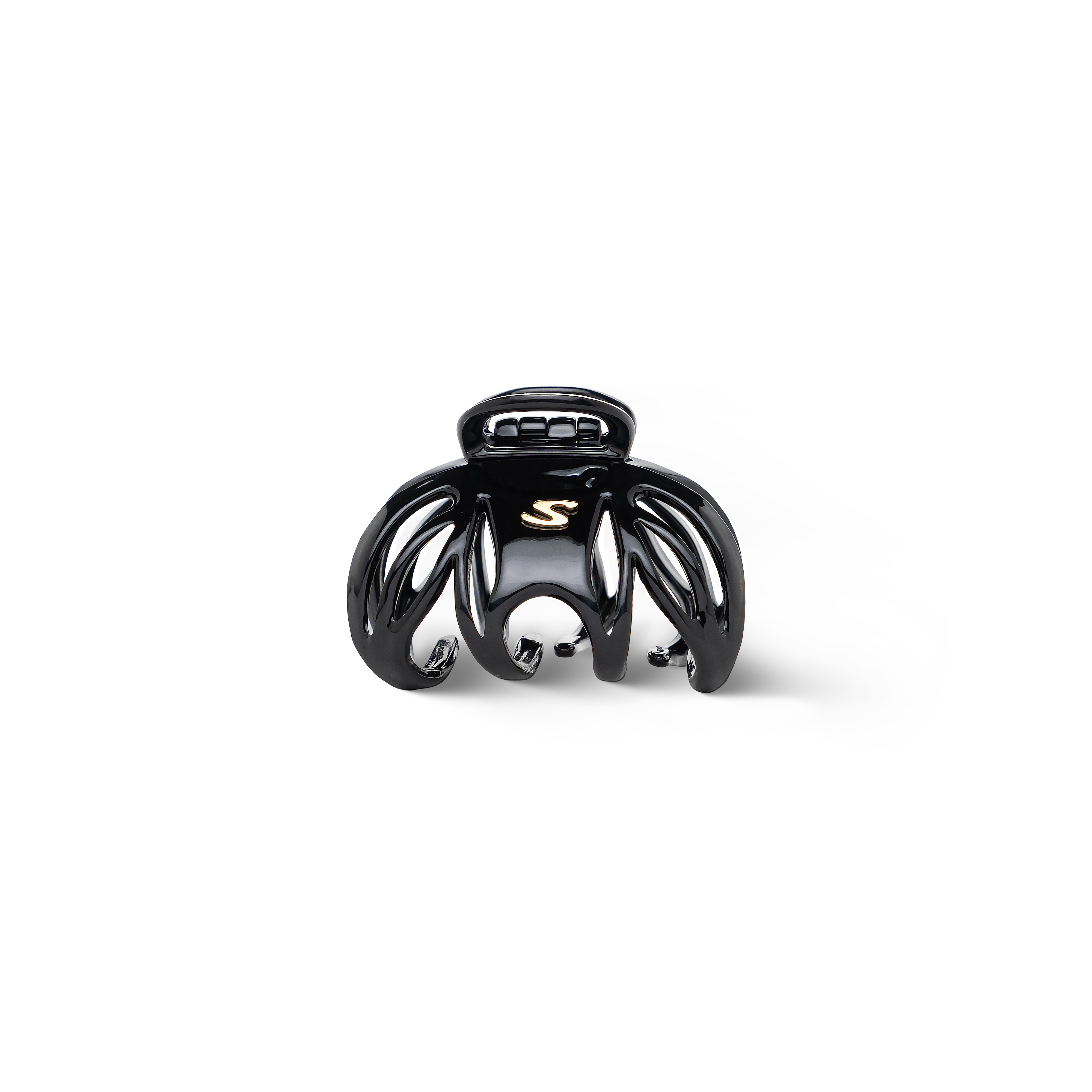 Lena Small Claw Clip – Glossy Black