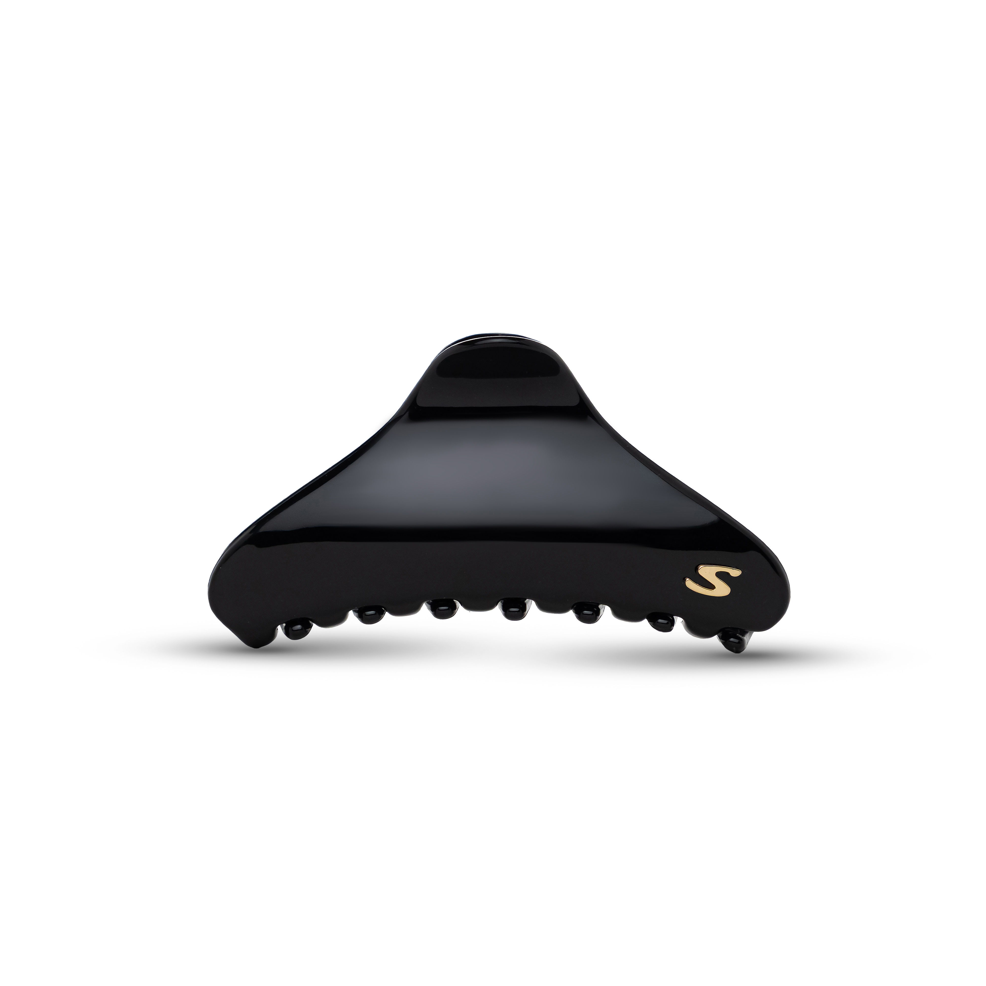 Large French Yoga Hair Clip – Glossy Black