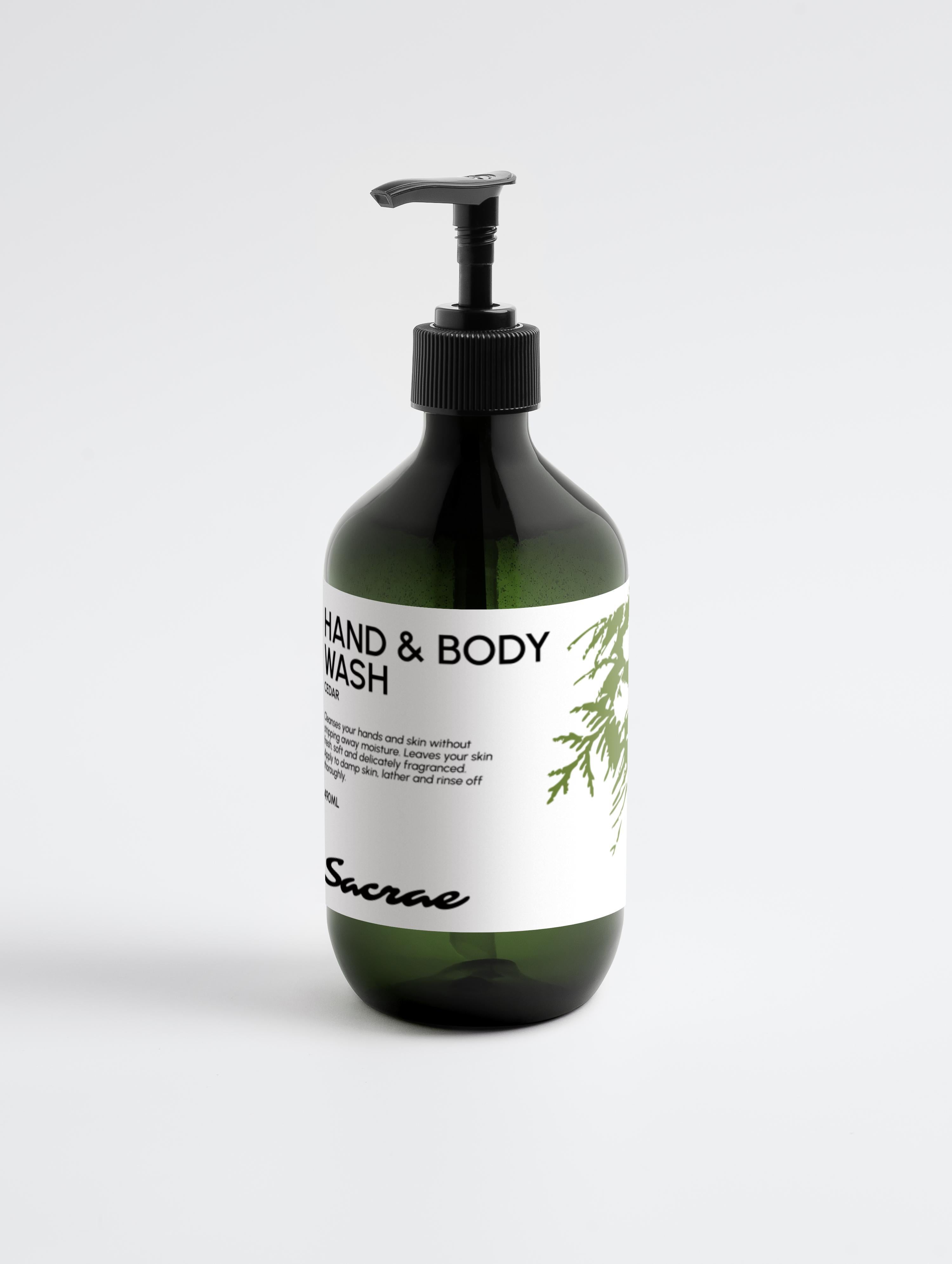 Hand & Body Wash | Peppermint & Dark Cedar