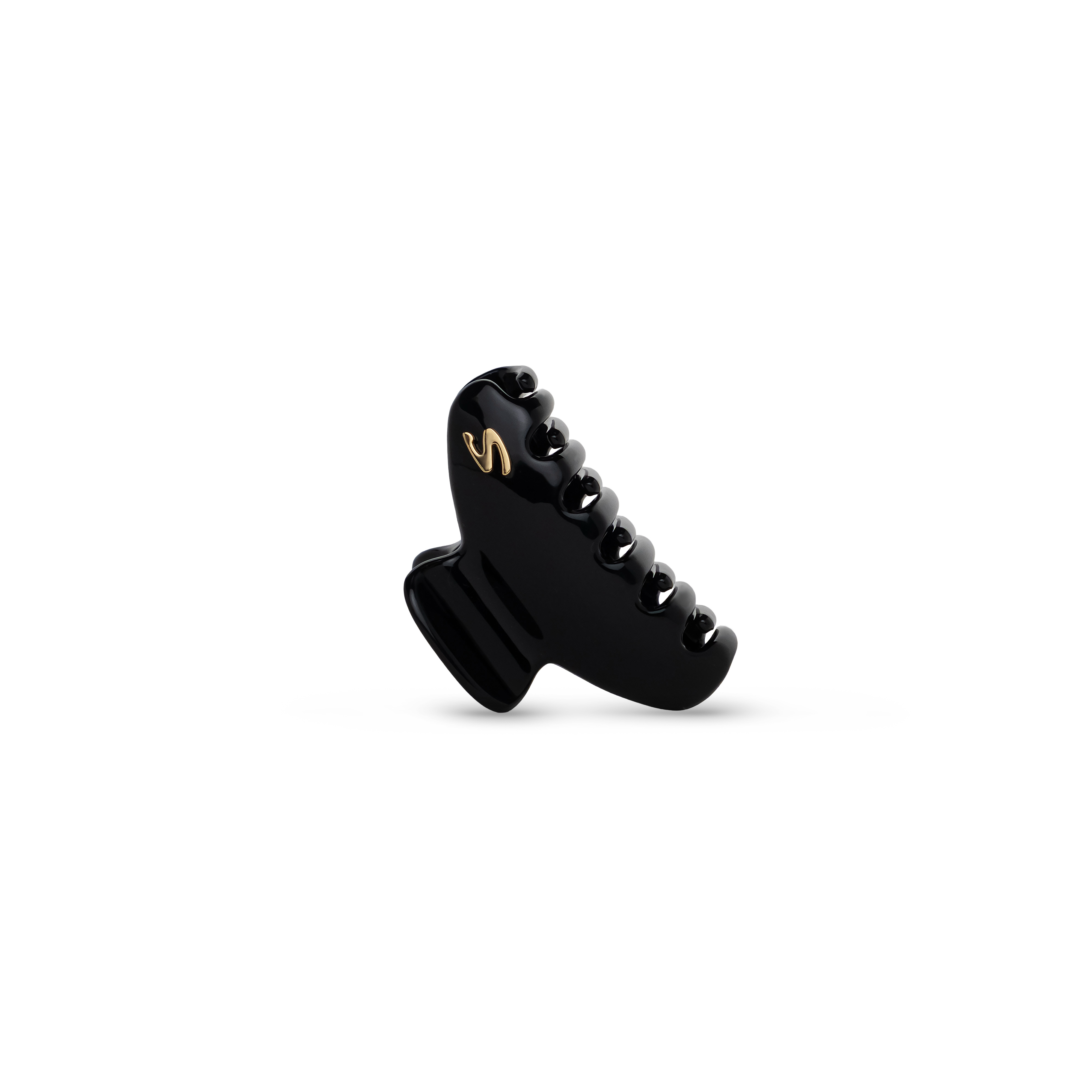 Eva Small Claw Clip – Glossy Black